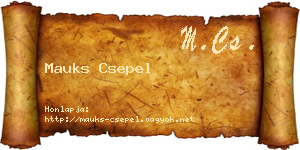 Mauks Csepel névjegykártya